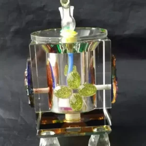 Colored thick crystal bong