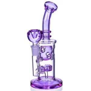 Purple Green Fab Egg Bong