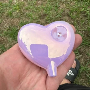 Pipe Glass Heart Pipe Girly Pipe Love Girls Gift Unique Pipe Hand Pipe