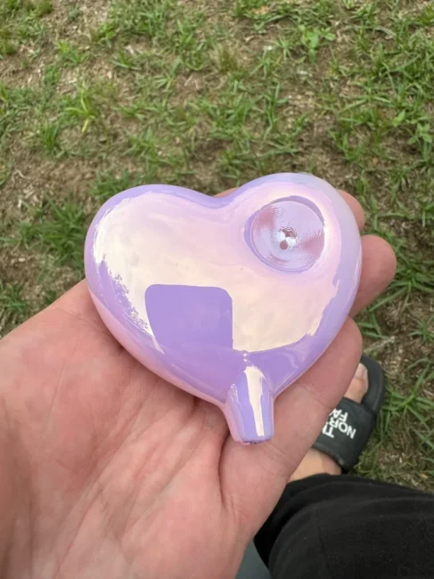 Pipe Glass Heart Pipe Girly Pipe Love Girls Gift Unique Pipe Hand Pipe