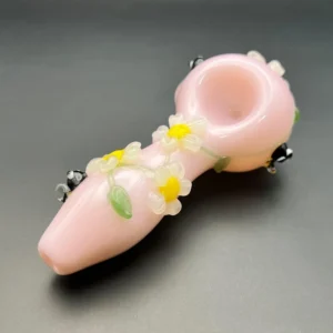 Flowers Pipe with Bee, Cute Pink Pipe, Girly Design