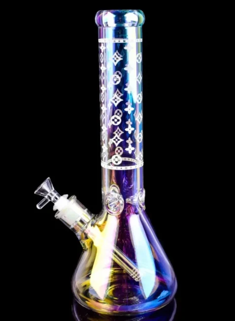 Iridescent Beaker Bong Glass Water Deluxe