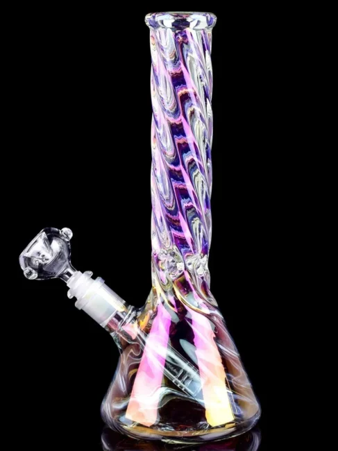 THICK Iridescent Beaker BONG Glass Water Pipe