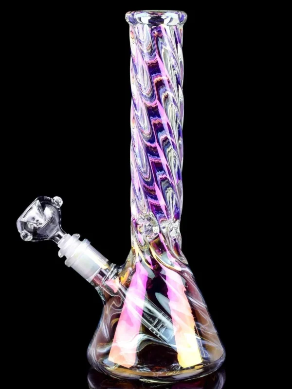 THICK Iridescent Beaker BONG Glass Water Pipe
