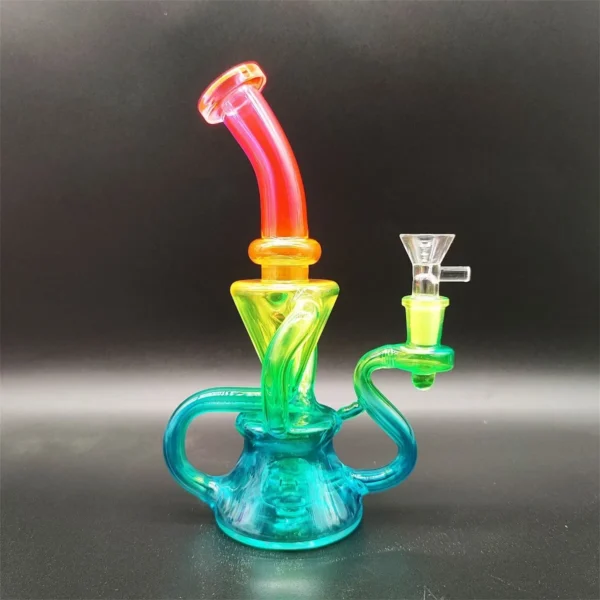 Rainbow Neon Fab Egg Girly Recycler Hookah