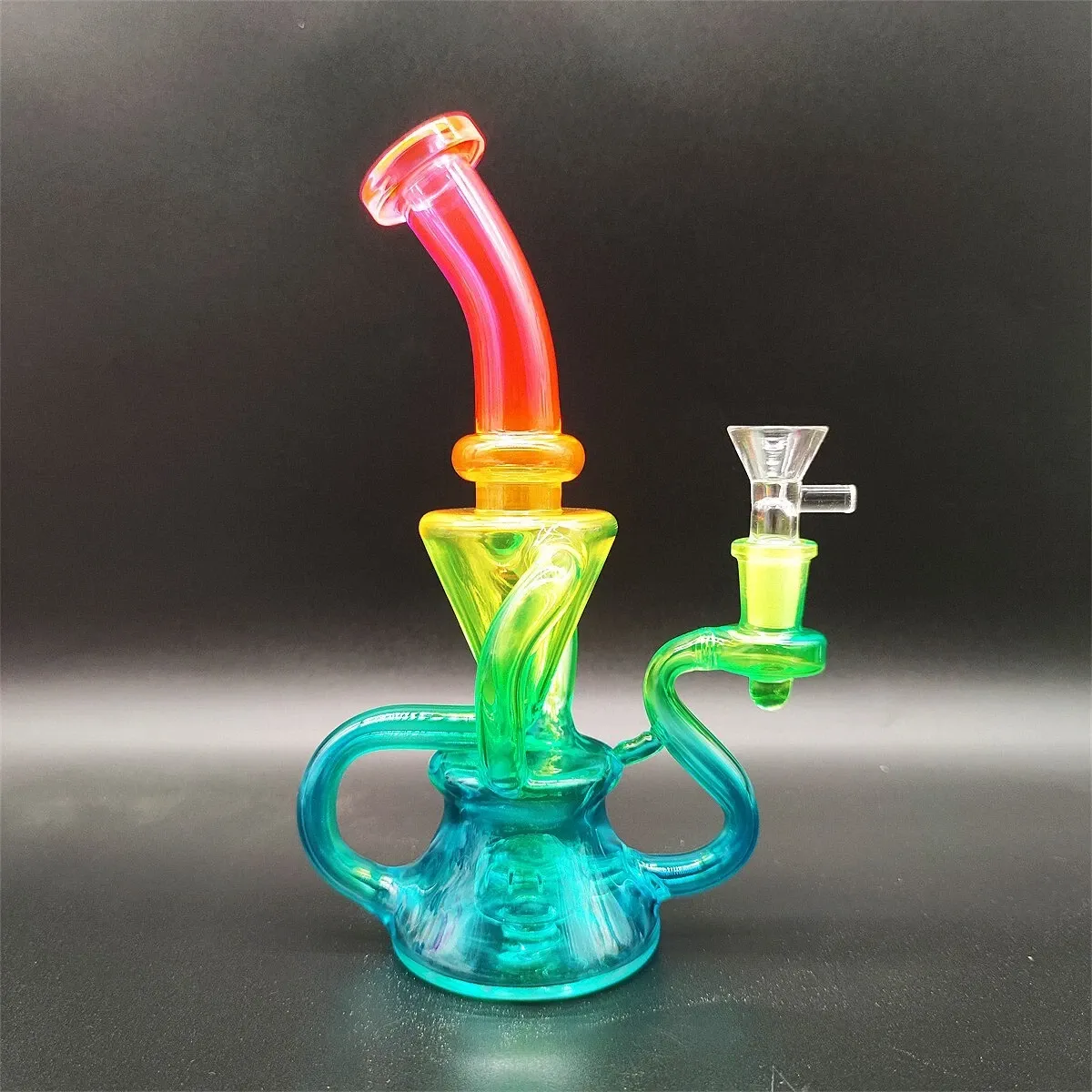 Rainbow Neon Fab Egg Girly Recycler Hookah