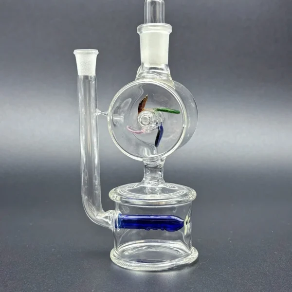 Glass Windmill Spin Bong Recycler Hookah