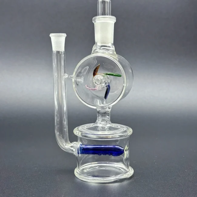 Glass Windmill Spin Bong Recycler Hookah
