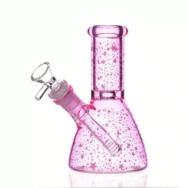 MINI pink Glass Hookah Bong