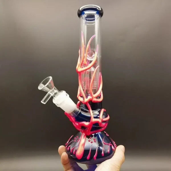Heavy Glass Hookah Smoking Pipes Glow in the Dark Bong