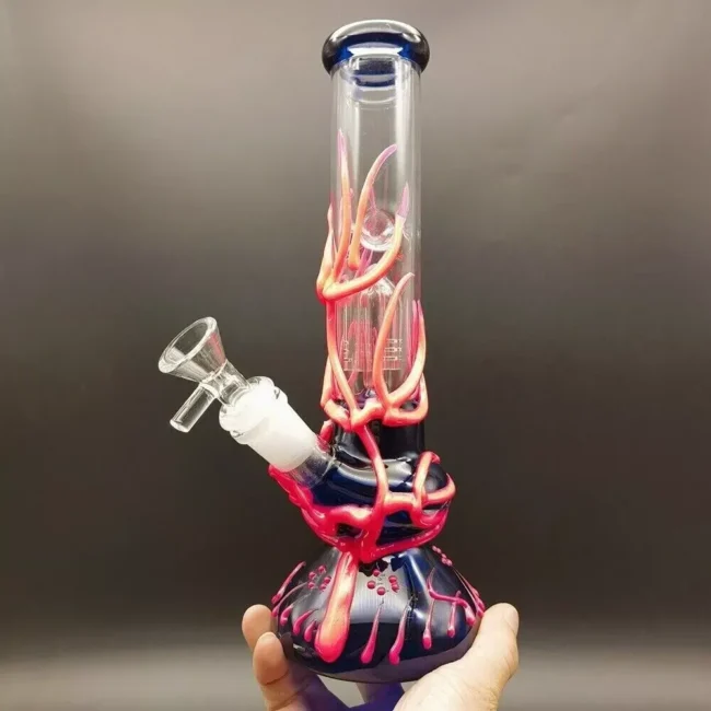 Heavy Glass Hookah Smoking Pipes Glow in the Dark Bong