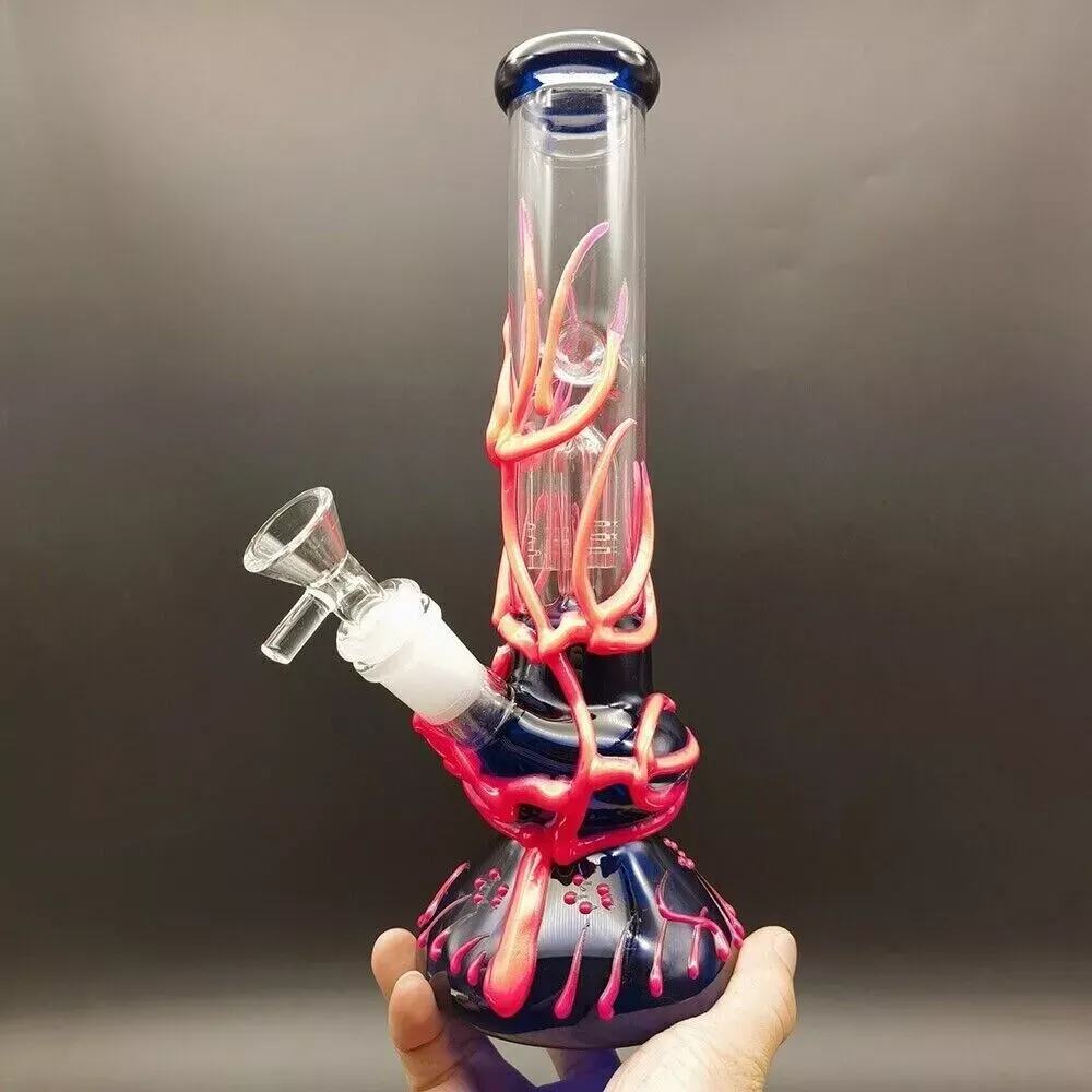 Heavy Glass Hookah Smoking Pipes Glow in the Dark Bong