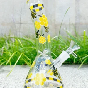 gGlass Bong Bees Golw in the Dark Pyrex Smokin
