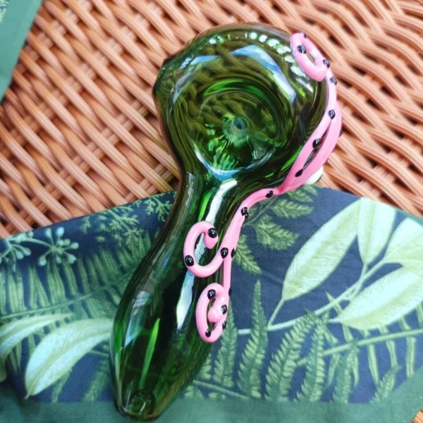 Pink Octopus Tobacco Smoking Glass Pipe