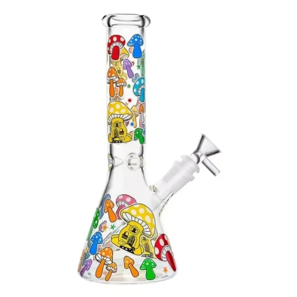 Colorful Mushroom Beaker Bong Glass Bongs