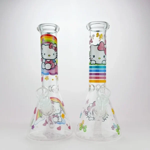 Kitty Glass Bong Girly Cute Smoking Water Pipe