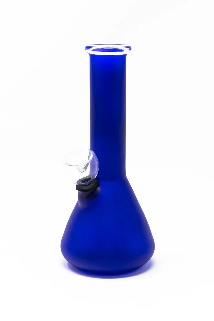 6” Frosted Blue Beaker Bong