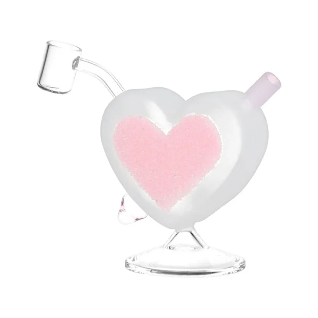 Heart Sparkles Glass Mini Rig