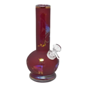 9" Medium Apple Bottom Assorted Soft Glass Water Pipe - with 14M Bowl