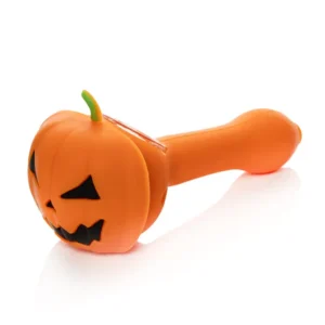 LIT Silicone Jack-O-Lantern Hand Pipe