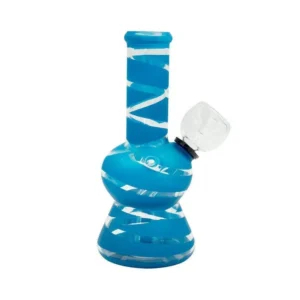 GLASS STRIPED MINI CARB BONG - 5IN