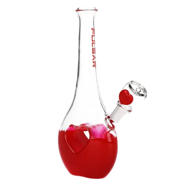 Pulsar Valentines Heart Vase Glass Water Pipe