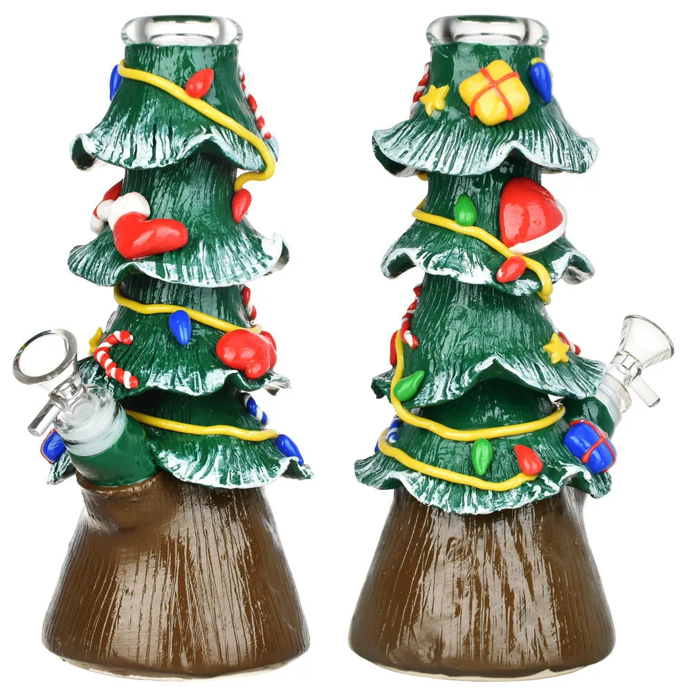 Christmas Tree Beaker Glass Water Pipe