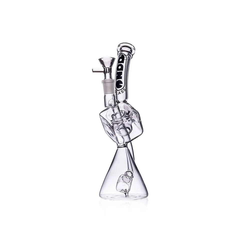 Daze Glass – 10″ Recycler Style Cube Perc Glass Water Pipe