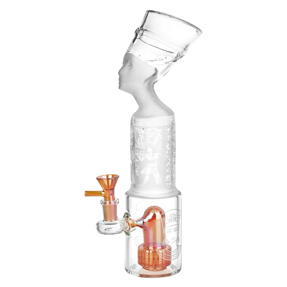 Pharoah Head Frosted Glass Water Pipe