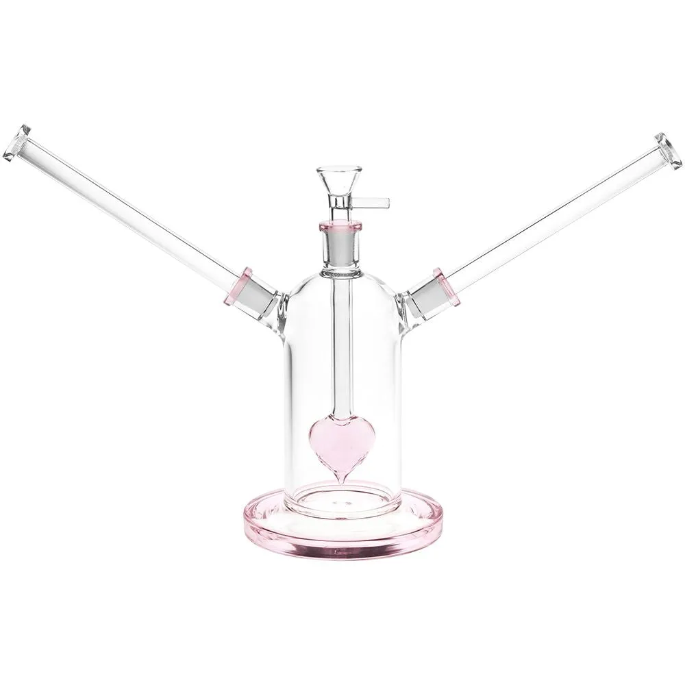 Date Night Heart Perc Dual Neck Glass Water Pip