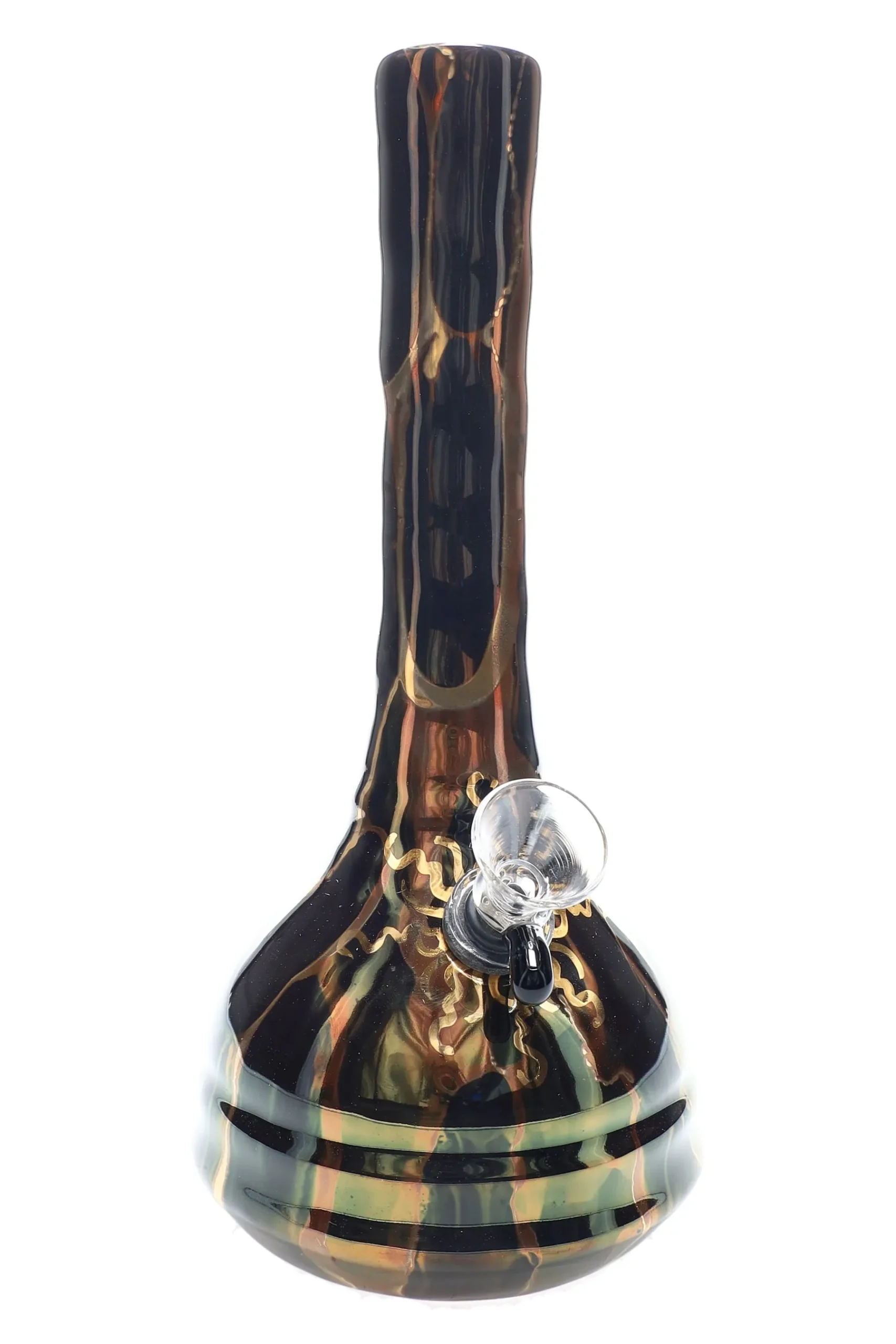 Ancient Creations 9″ Gold Sunburst Ceramic Beaker Bong